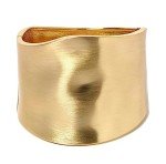 Trendy Gold Wide Cuff Bracelet for Women