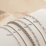 Dainty Sterling Silver Bracelet Set for Women