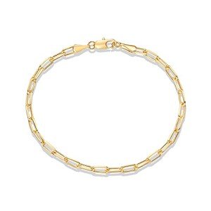 14K Gold Plated Adjustable Paperclip Chain Bracelet