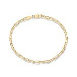 14K Gold Plated Adjustable Paperclip Chain Bracelet