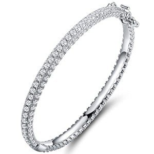 18K Gold Plated Crystal Eternity Bangle Bracelet