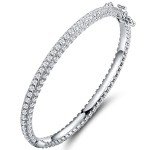 18K Gold Plated Crystal Eternity Bangle Bracelet