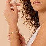 14K Gold Plated Adjustable Paperclip Chain Bracelet
