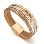 Fesciory Boho Leopard Multi-Layer Bracelet for Women