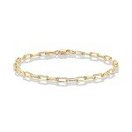 14K Gold Plated Adjustable Paperclip Chain Bracelet