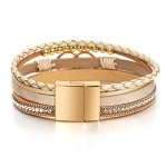 Fesciory Boho Leopard Multi-Layer Bracelet for Women