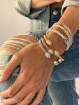 18K Gold Plated Crystal Eternity Bangle Bracelet