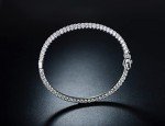 18K Gold Plated Crystal Eternity Bangle Bracelet
