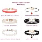 60 PCS Colorful Gothic Choker Necklace Set