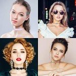 60 PCS Colorful Gothic Choker Necklace Set