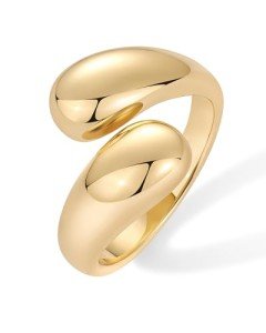 Chunky Open Twist Stackable Rings in Gold