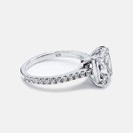 3ct Cushion Cut CZ Engagement Ring for Women