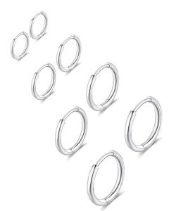 Gabry&Jwl Silver Stainless Steel Hoop Earrings
