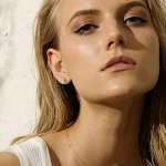 ALEXCRAFT Sterling Silver Halo Stud Earrings Set