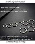 Gabry&Jwl Silver Stainless Steel Hoop Earrings
