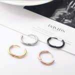 Gabry&Jwl Silver Stainless Steel Hoop Earrings