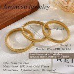 Gold Chunky Bangle Bracelet Set for Women