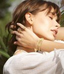 Simple Gold Adjustable Cuff Bracelet for Women