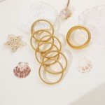 Gold Chunky Bangle Bracelet Set for Women
