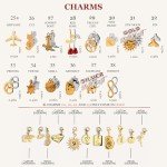 Custom Engraved Gold Charm Bracelet for Mom