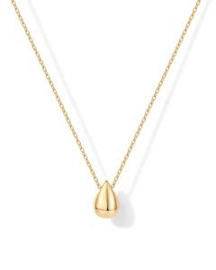 Dainty 14K Gold Plated Pear Pendant Necklace