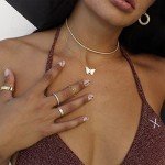 Dainty 14K Gold Plated Tennis Necklace for Women