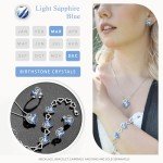 Infinity Love Heart Necklace with Sapphire Birthstone