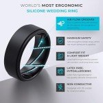 ThunderFit Men's Silicone Wedding Rings - 4-7 Pack