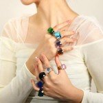 Stunning Gold Plated Crystal Glass Statement Ring