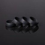 ThunderFit Men's Silicone Wedding Rings - 4-7 Pack