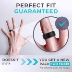 ThunderFit Men's Silicone Wedding Rings - 4-7 Pack