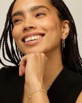 18K Gold Plated Silver Dangle Chain Earrings