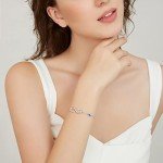 Infinity Heart Charm Bracelet in 925 Sterling Silver