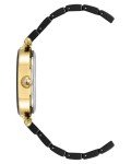 Anne Klein Black Ceramic Bracelet Watch with Diamonds