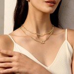 Dainty Gold Layered Necklaces for Women