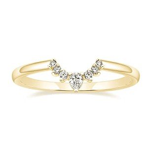 Mameloly Stackable Gold CZ Wedding Bands for Women