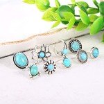 YADOCA 46 Pairs Vintage Boho Stud Earrings Set