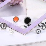 YADOCA 46 Pairs Vintage Boho Stud Earrings Set