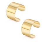 MOZAKA Women's Adjustable Gold & Silver Cuff Bracelets