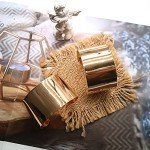 MOZAKA Women's Adjustable Gold & Silver Cuff Bracelets