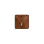 Tewiky 14k Gold Plated Cross Necklace for Women