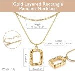 Trendy 14K Gold Layered Chunky Chain Necklace