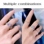 18K White Gold Plated Cubic Zirconia Halo Ring
