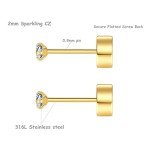 8 Pairs Tiny Flat Back Stud Earrings