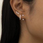 Sterling Silver Hypoallergenic Earring Set - 3 Pairs