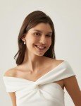 Elegant Teardrop Bridal Earrings in Sterling Silver