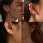 Sterling Silver Hypoallergenic Earring Set - 3 Pairs