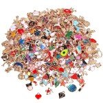 350Pcs Gold Plated Enamel Charm Set for DIY