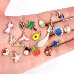 350Pcs Gold Plated Enamel Charm Set for DIY