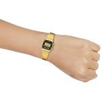 Casio Women's Vintage Gold-tone Digital Alarm Watch